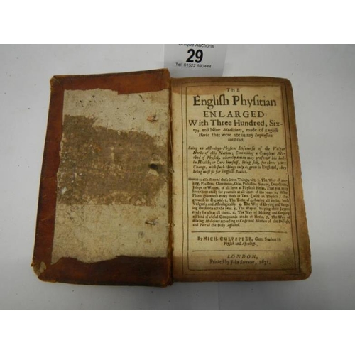 29 - A 1671 edition of The English Physitian by Nicholas Culpepper