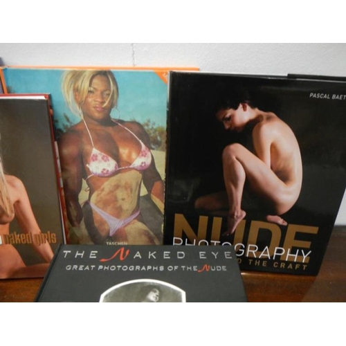 3 - A collection of nude, erotic and photography books including peter heggre 100 naked girls, The Male ... 