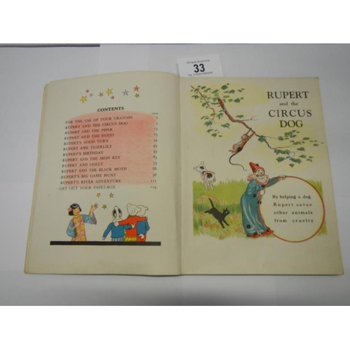 33 - 1943 More Rupert Adventures (inscription, price clipped, colouring to page 2 and 119, very good copy... 