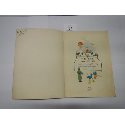 37 - 1947 More Adventures of Rupert (inscription, price clipped, some drawing, very good copy)