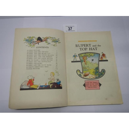 37 - 1947 More Adventures of Rupert (inscription, price clipped, some drawing, very good copy)