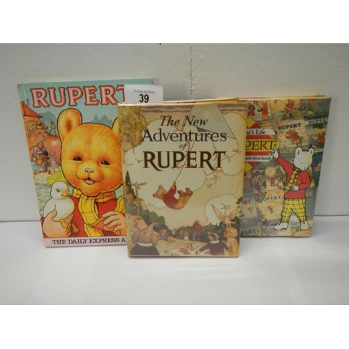 39 - A collection of Rupert Annuals including 1958, 1966-1971, 1974, 1978, 1979 and The New Adventures of... 