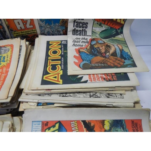 48 - A large collection (approx 150) Battle Action Comics from mid-lates 1970s