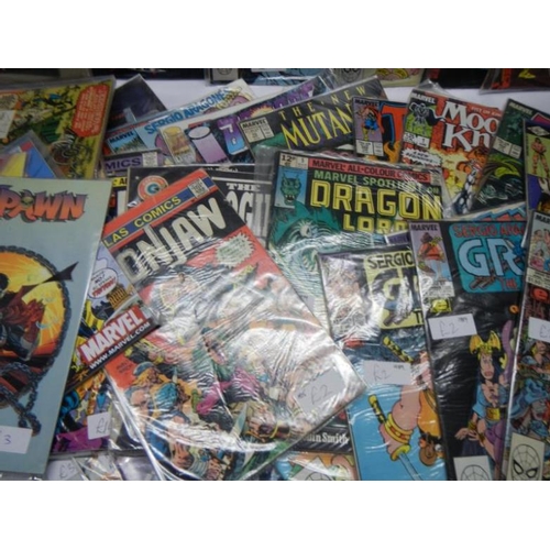 51 - A collection of Marvel and independent comics including Spawn, Moon Knight, Groo, Thor, New Mutants ... 