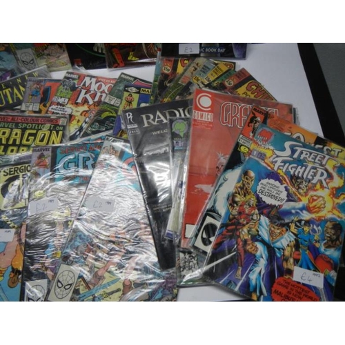 51 - A collection of Marvel and independent comics including Spawn, Moon Knight, Groo, Thor, New Mutants ... 