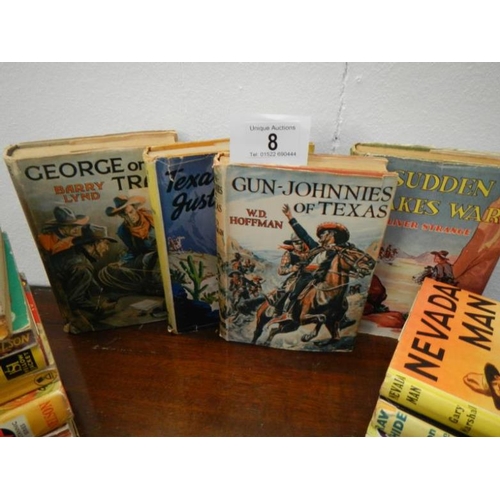 8 - 9 1940s western books published by Ward Lock and Wild West Club including Gun-Johnnie of Texas by WD... 