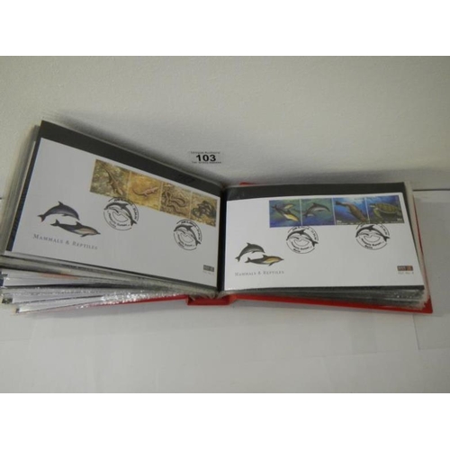 103 - Stamps - An album of 60 covers of 2001-2004 Malta first day covers