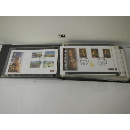 104 - Stamps - An album of 46 covers of 2009-2012 Malta first day covers