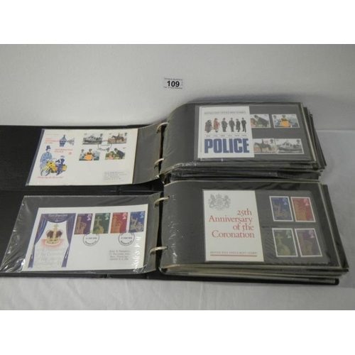 109 - Stamps - 2 albums of first day covers