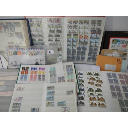 111 - Stamps - A collection of stamps including mint GB block sets, albums, QEII, Rest of World etc