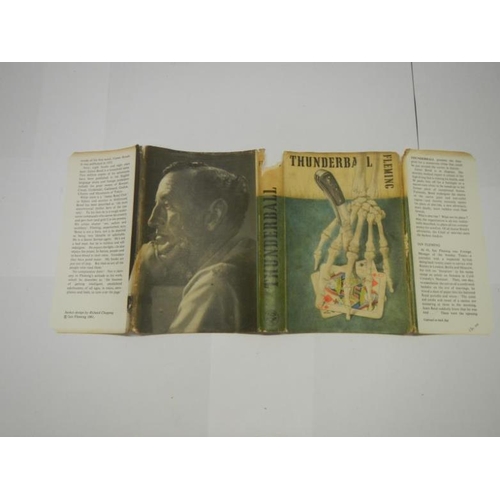 60 - 1st Edition - Ian Fleming, Thunderball, with dust jacket, Glidrose, 1961 (dj missing piece to top of... 