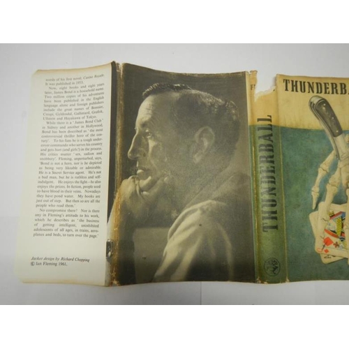 60 - 1st Edition - Ian Fleming, Thunderball, with dust jacket, Glidrose, 1961 (dj missing piece to top of... 