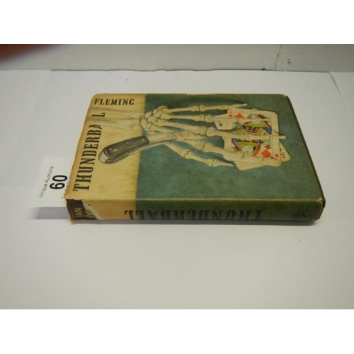 60 - 1st Edition - Ian Fleming, Thunderball, with dust jacket, Glidrose, 1961 (dj missing piece to top of... 