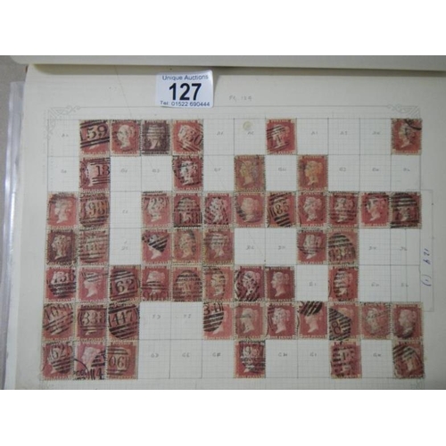 127 - Stamps - Over 500 Victorian British Penny Red stamps