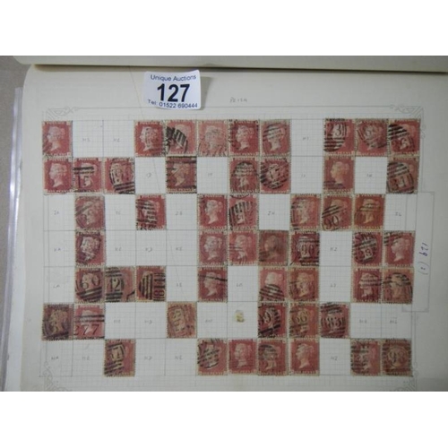 127 - Stamps - Over 500 Victorian British Penny Red stamps