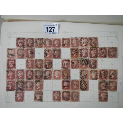 127 - Stamps - Over 500 Victorian British Penny Red stamps