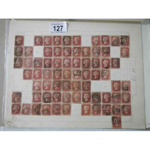 127 - Stamps - Over 500 Victorian British Penny Red stamps