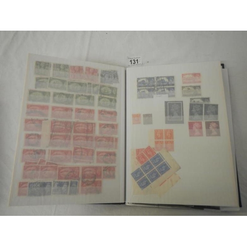 131 - Stamps - 6 stamp albums / stock books of c19th and c20th British stamps, mostly George VI and Elizab... 