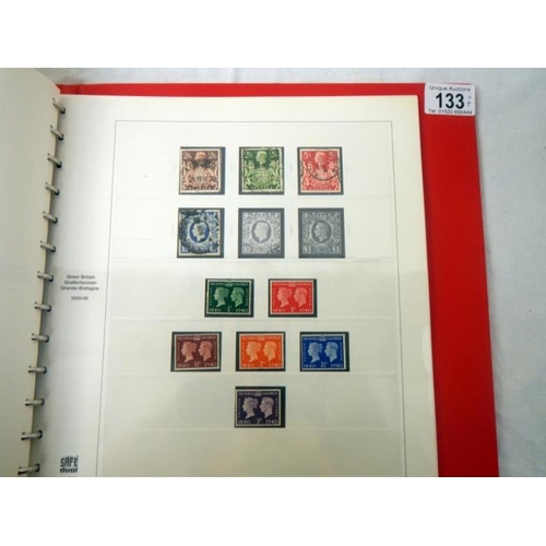 133 - Stamps - 4 albums of c19th and c20th British stamps covering Victoria to George VI including Penny B... 