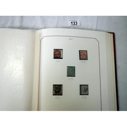 133 - Stamps - 4 albums of c19th and c20th British stamps covering Victoria to George VI including Penny B... 