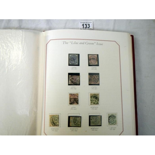 133 - Stamps - 4 albums of c19th and c20th British stamps covering Victoria to George VI including Penny B... 