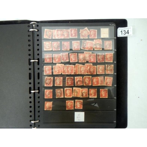 134 - Stamps - 2 stock books of Victorian British stamps including over 400 Penny Reds