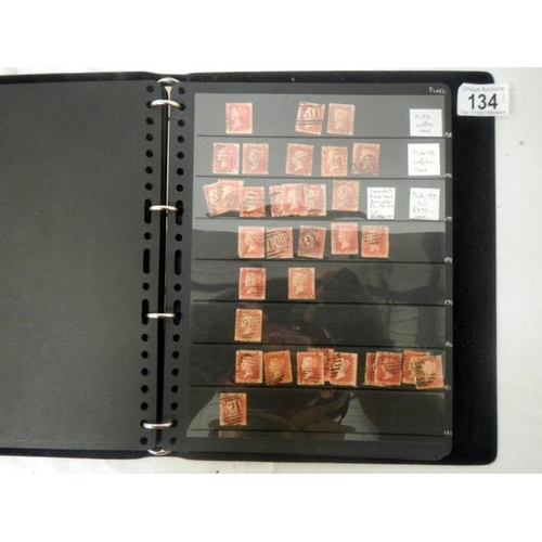 134 - Stamps - 2 stock books of Victorian British stamps including over 400 Penny Reds