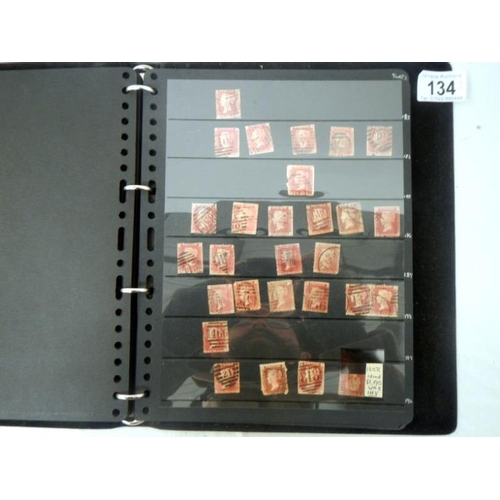 134 - Stamps - 2 stock books of Victorian British stamps including over 400 Penny Reds