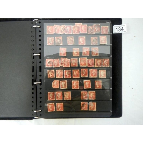 134 - Stamps - 2 stock books of Victorian British stamps including over 400 Penny Reds