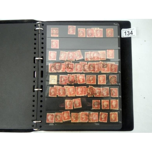 134 - Stamps - 2 stock books of Victorian British stamps including over 400 Penny Reds