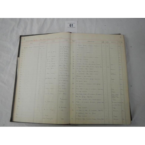 61 - Borough of Boston Air Raid Damage Record of Damaged Premises - a rare unique hand written volume