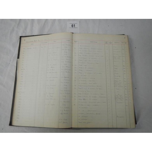 61 - Borough of Boston Air Raid Damage Record of Damaged Premises - a rare unique hand written volume