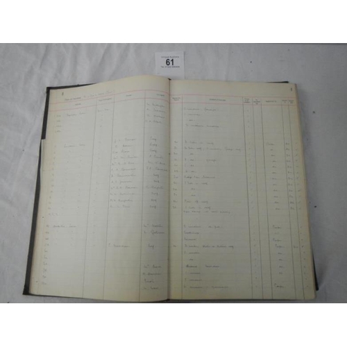 61 - Borough of Boston Air Raid Damage Record of Damaged Premises - a rare unique hand written volume