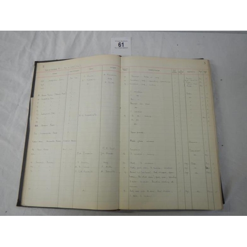 61 - Borough of Boston Air Raid Damage Record of Damaged Premises - a rare unique hand written volume