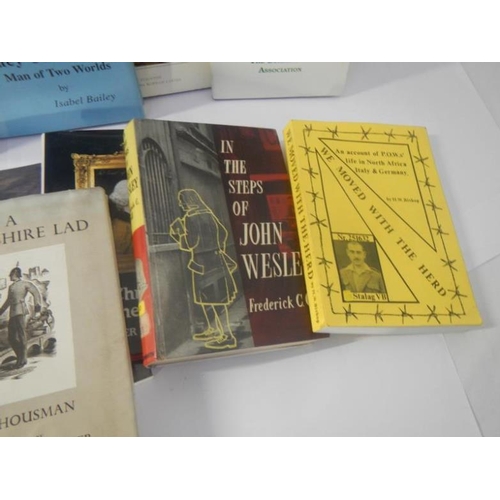 68 - A collection of books on local history, topography including 1942 copy of A Shropshire Lad