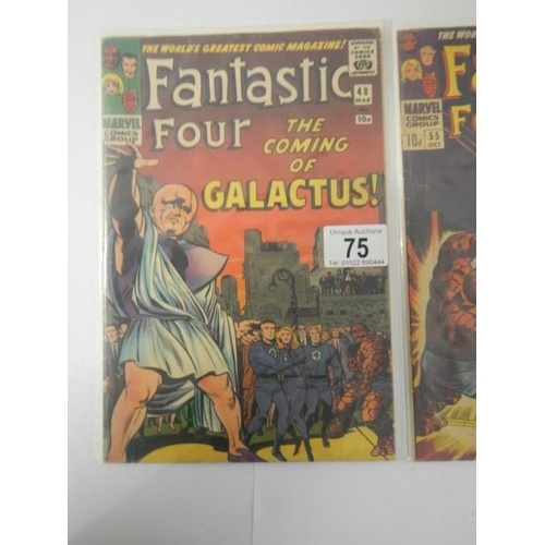 75 - Marvel Comics - Fantastic Four 48 and 55 - 1st Silver Surfer