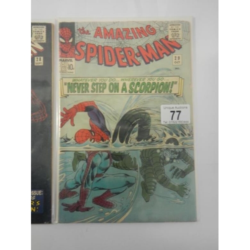 77 - Marvel Comics - Amazing Spiderman 28 and 29 - 1st Molten Man, 2nd apperance of Scorpion