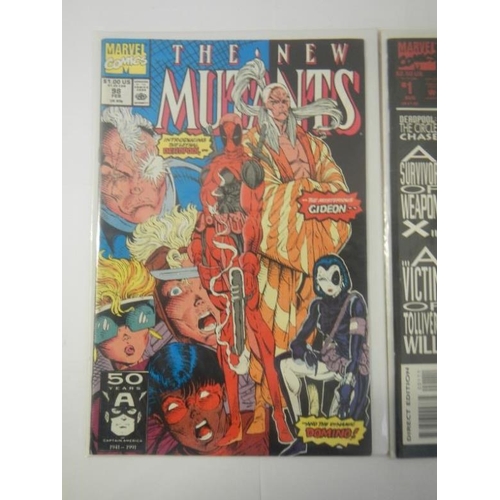 80 - Marvel Comics - New Mutants 98 and Deadpool 1 - 1st appearances of Deadpool