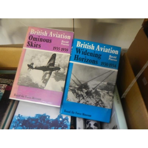 84 - A good collection of over 40 aviation books including Harold Penrose Ominous Skies and Widening Hori... 