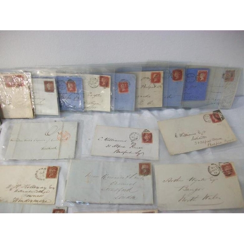 165 - Stamps - A quantity of Victorian 1d Penny Red stamps and 1d Penny Black stamp