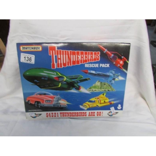 136 - A boxed Match box Thunderbirds rescue pack