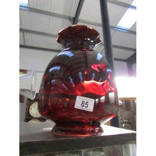 85 - A large ruby glass lampshade