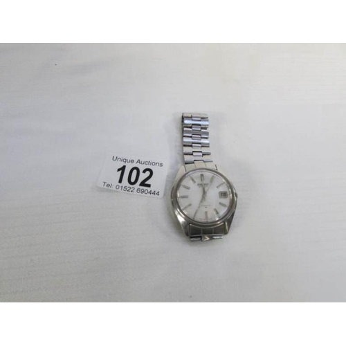 102 - A Seiko automatic wrist watch