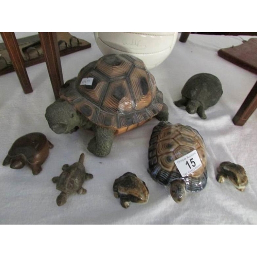 15 - A collection of tortoises including Wade