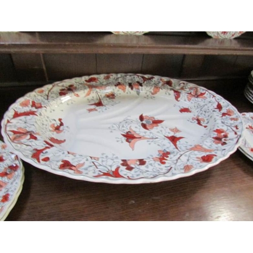 155 - 33 pieces of 19th century dinner ware including large meat platter