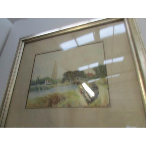 172 - 2 framed and glazed watercolour rural scenes