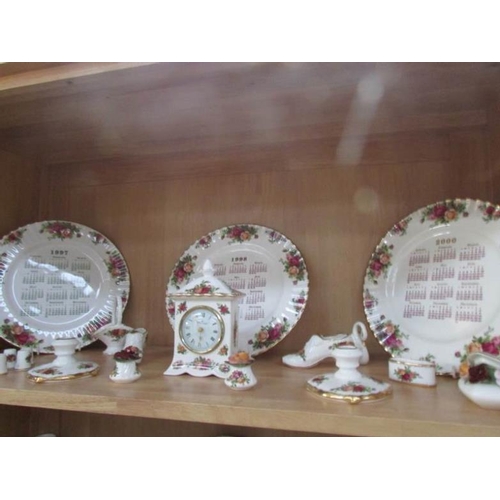 191 - Approximately 60 pieces of Royal Albert Old Country Roses china (3 shelves)