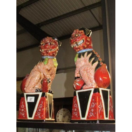 87 - A large pair of Chinese Dogs of Fo