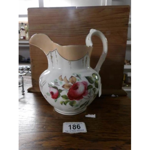 186 - A Staffordshire jug dated 1850