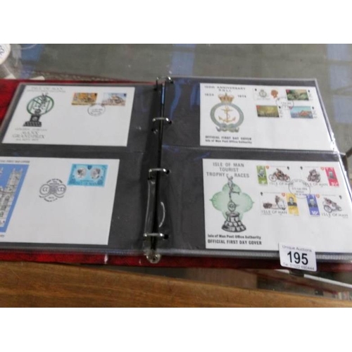 195 - In excess of 250 un-adressed Isle of Man first day covers from July 1973 to January 2001 and other I... 